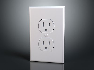 Modern Outlet Power Outlet Wall Outlet Power Board 3d model