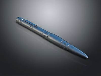 Sleek Black Metal Pen With Modern Design For Daily Writing Use 3d model