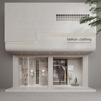 Qui Mentou Clothing Shop Head Facade 3d model