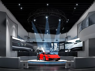 Modern Exhibition Hall Car Class Exhibition Hall 3d model