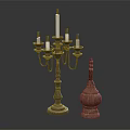 Elegant Vintage Candelabra With Multiple Candle Holders And Classic Decorative Design
