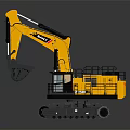 Yellow XCMG Crawler Excavator with Large Bucket and Cab Heavy Construction Machinery