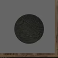 Circular Wall Decor with Wavy Grayish Green Textured Surface for Modern Interiors 3d model