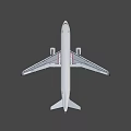 Airstruct Commercial Passenger Airplane With White Fuselage Wings And Engines