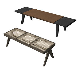 New Chinese Style Cassina Bed End Stool 3d model