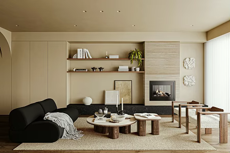 Quiet Living Room Middle Living Room 3d model