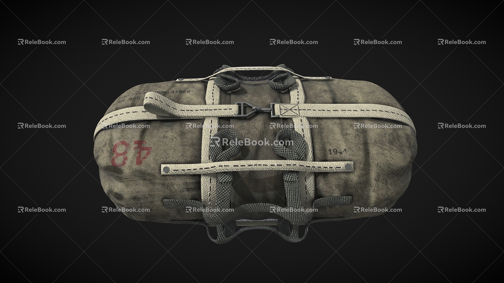 Airdrop Bag Airdrop Box US Airdrop Container Backpack Satchel Luggage Bag 3d model