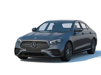 Sleek Mercedes Benz Gray Sedan Modern Exterior With Chrome Grille And Alloy Wheels 3d model