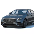 Sleek Mercedes Benz Gray Sedan Modern Exterior With Chrome Grille And Alloy Wheels