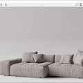 Modern Multiplayer Sofa Multiplayer Corner Sofa 3d model