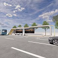 Bus Station Smart Bus Station 3d model