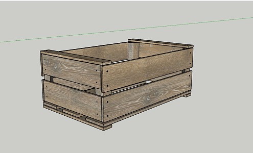 Modern Box Sundries Storage Box Wooden Box Wooden Box Wooden Frame Box Slats 3d model