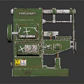 Cincinnati Vintage Green Industrial Machine Tool With Worktable And Control Components