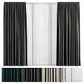 Luxury Green Velvet Curtains with White Sheer Panels and Multiple Color Options