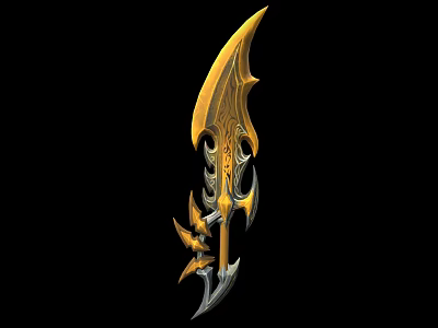 Golden Dragon Big Sword Hand-painted Big Sword Cartoon Big Sword Golden Big Sword Golden Big Sword Dragon Slayer Big Sword Low Face Number Low Model Simple Model Game Movie and TV Level Style 3d model