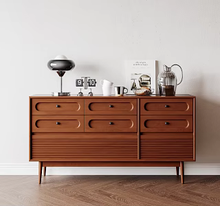 Middle Style Side Cabinet 3d model