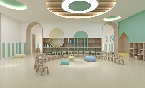 Modern Kindergarten Classroom 3d model