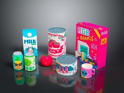 Modern Beverage Canned 3d model