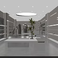 Modern Crystal Women's Clothing Store With Elegant Glass Interior Design