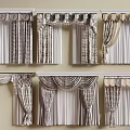 Various Elegant Curtain Styles With Valances And Light Textured Fabric For Home Decor