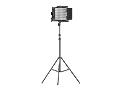Portable Studio Photography Light Setup With Tripod Stand And Grid Panel 3d model