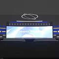 Futuristic Stage Design With Large Digital Screen And Modern Lighting Elements