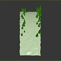Low Poly Cartoon Scene Featuring Green Trees White Animal and Snowy Ground