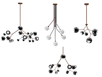 Modern chandelier 3d model