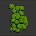 Plump Fresh Green Grapes with Vibrant Color and Juicy Look on Dark Background