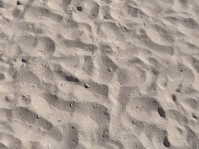 Natural Sand Texture Structure On Beach With Irregular Patterns And Pebbles 3d model