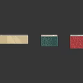 Elegant Decorative Ornament Set With Three Different Colored Rectangular Patterned Boxes