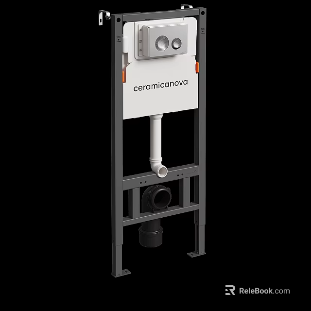 Corominova Plumbing Device With Metal Frame White Pipe And Control Panel 3d model 
