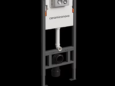 Corominova Plumbing Device With Metal Frame White Pipe And Control Panel 3d model