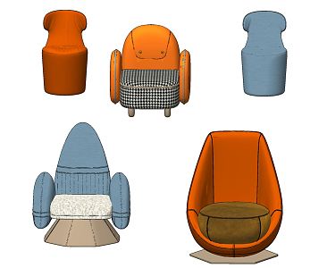 Modern Children's Chair Single Child Sofa Seat 3d model