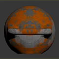 Distressed Orange And Silver 16 Kg Kettlebell For Strength Training Fitness Equipment