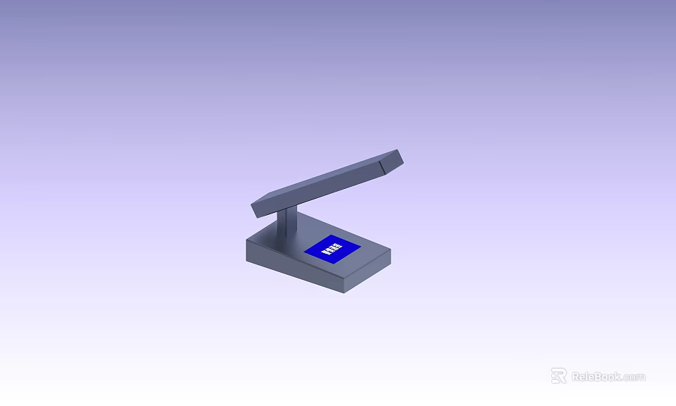 Conference Room Meeting Device With Gray Stand Blue Screen And OK Indicator 3d model 