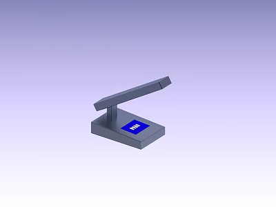 Conference Room Meeting Device With Gray Stand Blue Screen And OK Indicator 3d model