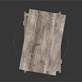 Rustic Wooden Storage Box with Open Lid and Natural Plank Surface Design 3d model