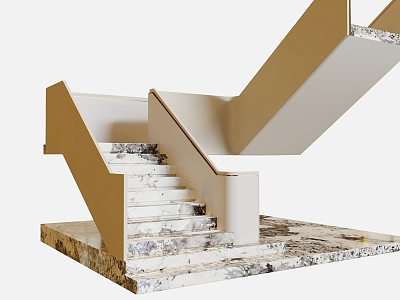 Modern Stairs Corner Stairs 3d model