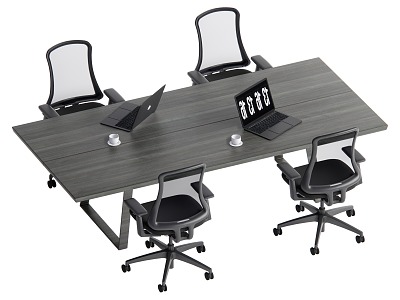 Office desk and chair combination model