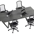 Office desk and chair combination 3d model