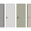 Various Colored Hinged Door Designs With Classic Handles And Smooth Surfaces