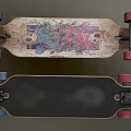Colorful And Black Skateboard Sports Equipment With Wooden Decks Red Blue Wheels