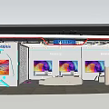 Philips Mall Retail Counter With Modern Design And Multiple TV Screens