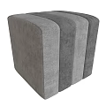 Modern Upholstered Ottoman Footstools in Blue and Gray for Living Room Decor