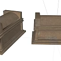 Ancient Egyptian Stone Sarcophagi With Detailed Hieroglyphic Carvings And Ornate Designs