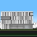 Modern Industrial Factory Building Multi-storey Factory Building Modern Factory Building Square Factory Building Multi-storey Office 3d model