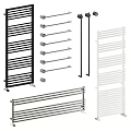 Modern Bathroom Cabinet Rack With Multi Tier Storage And Durable Metal Construction 3d model