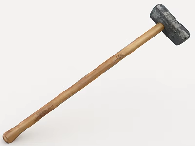 Durable Metal Head Hammer With Smooth Wooden Handle For DIY Projects 3d model