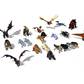 Colorful Dragon Figurine Collection With Various Types Sizes And Detailed Designs